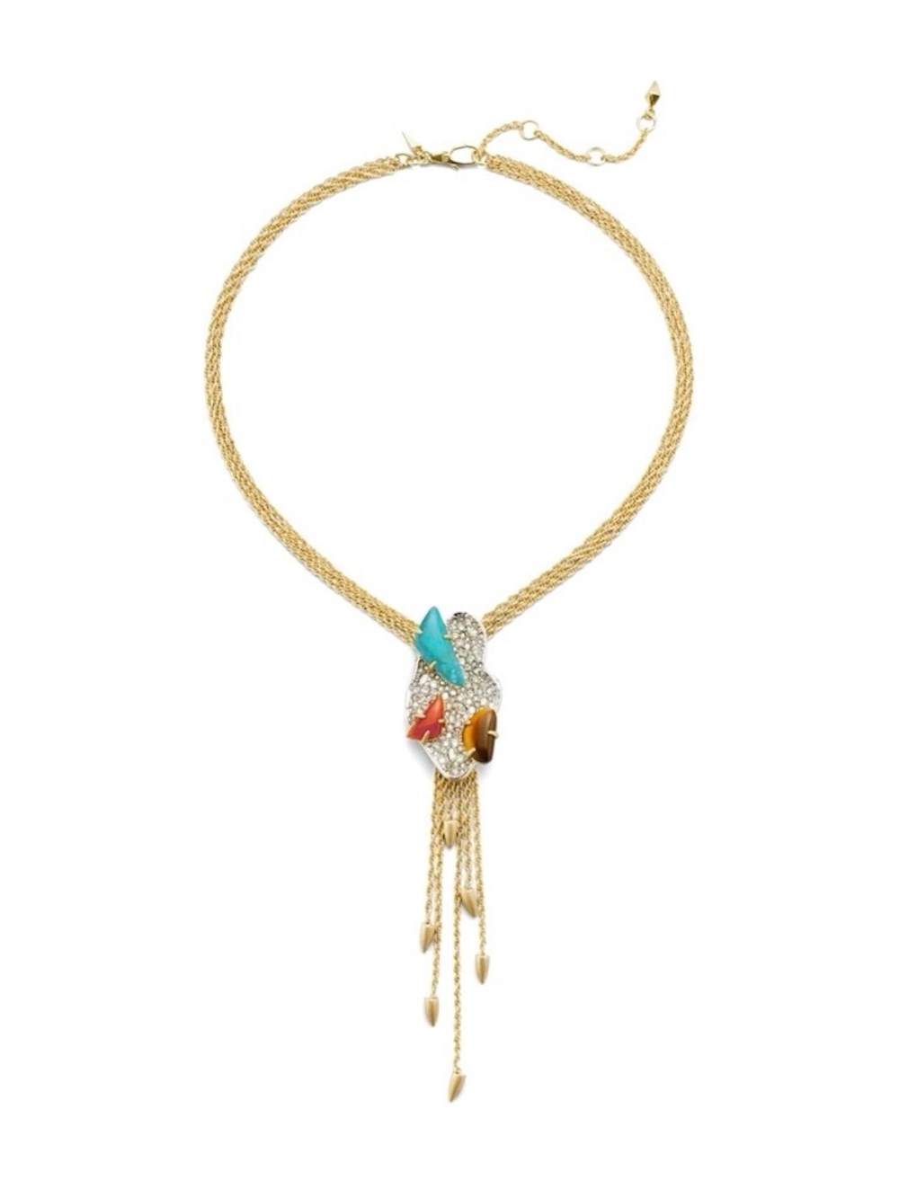Alexis Bittar Roxbury Cluster Lariat Bolo Necklace AU20